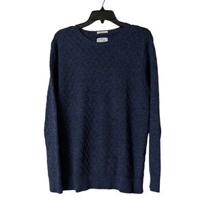 Gant Rugger The Diamond Mens Long Sleeve Blue Pullover Sweater Size Large EUC